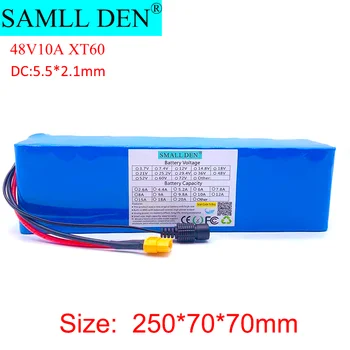

48V battery pack electric bicycle 18650 lithium battery built-in BMS high power output XT60 DC5.5*2.1 replacement spare battery