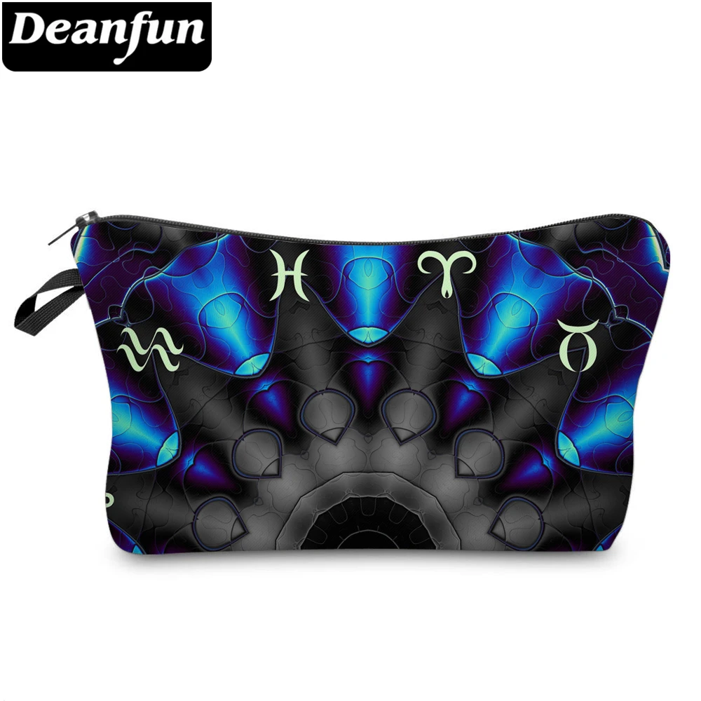 

Deanfun European Style Printed Elegant Cosmetic Bag Gray Constellation Makeup Bag Beach Purse Waterproof Makeup Travel Bag 51411