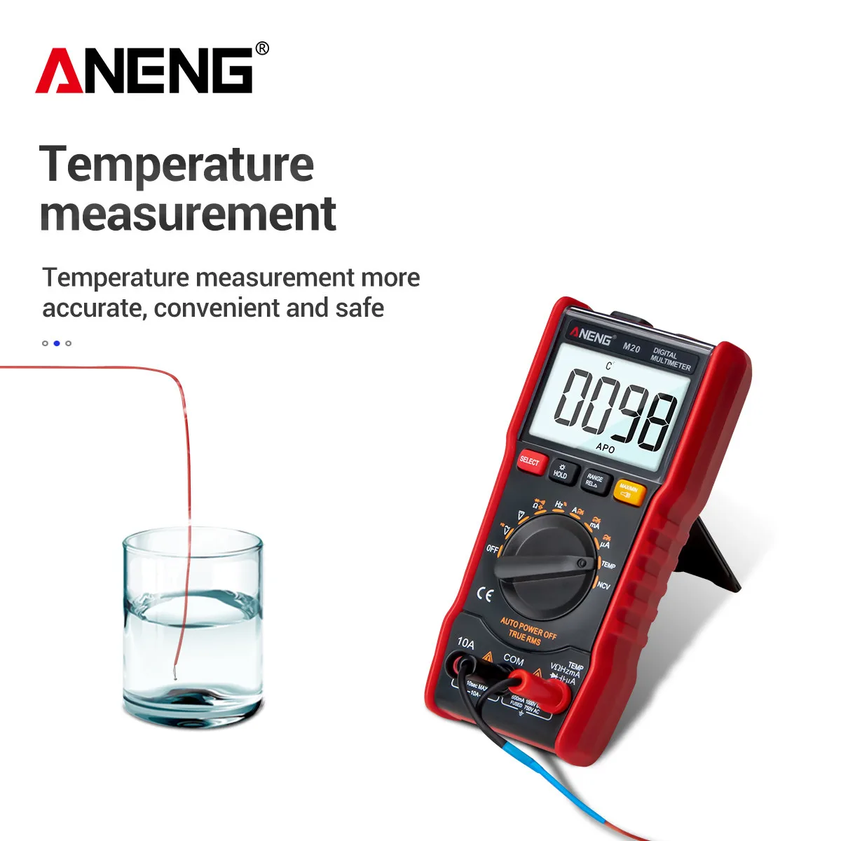 ANENG M20 мультиметр цифровой 6000 тестер multimeter щупы для мультиметра esr meter токовые