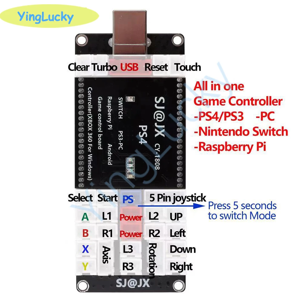 2021 New PS4 usb controller Encoder zero delay Converting PCB 3d keyboard wires cable for joysticks and Arcade buttons
