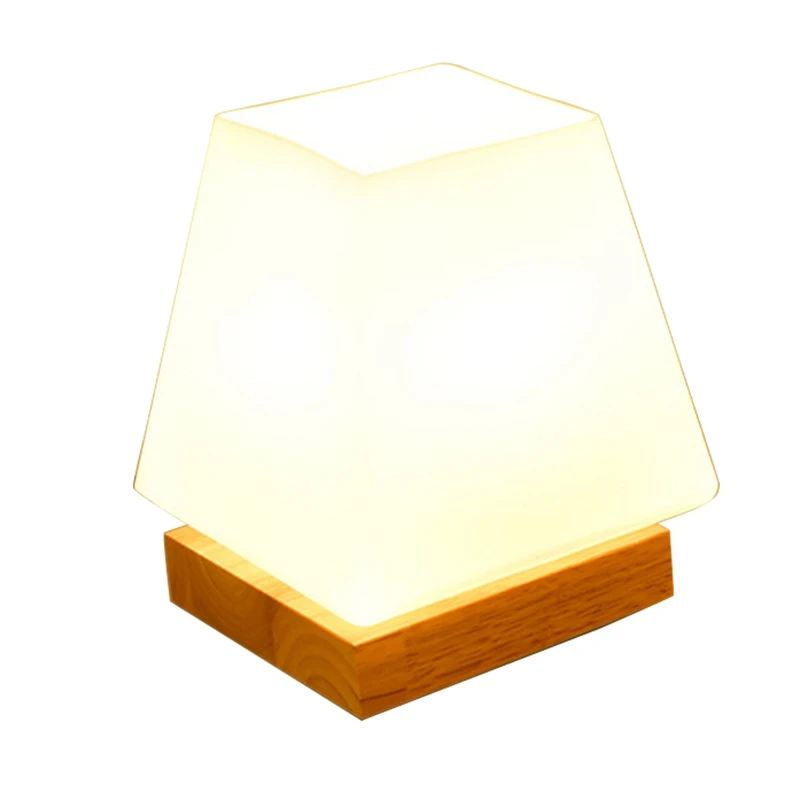 

Nordic Wood Table Lamp Modern Living Room Bedroom Bedside Lamp Table Home Children's Room Decoration Eye Protection Lighting wit