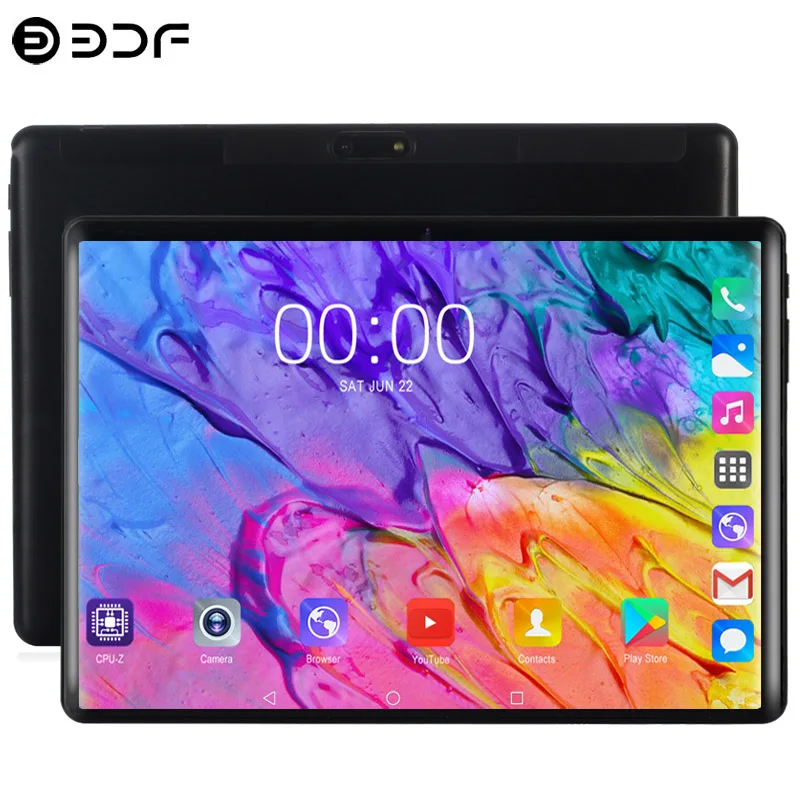 Billige 10,1 zoll Tablet PC 2.5D Gehärtetem Glas 4G Anruf Android 9.0 Zehn Core 8GB RAM 128GB ROM 5.0MP IPS Wi Fi Karten Tabletten PC