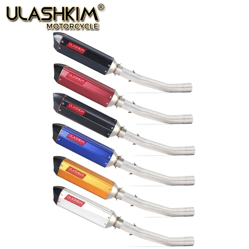 Motorcycle Exhaust Escape Muffler Middle Contact Pipe Full System Slip on For KAWASAKI ZX 10R ZX10R ZX-10R 2008 2009 2010 |