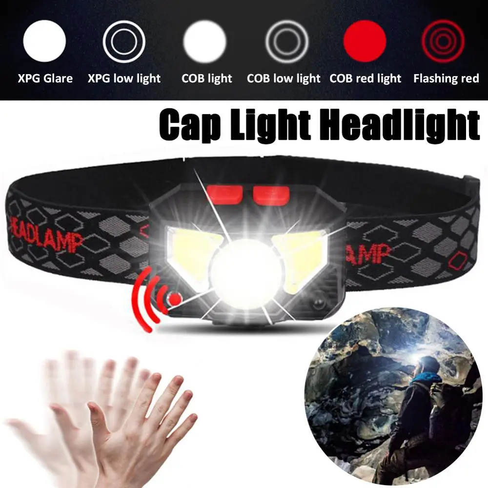 USB Recharge 6000Lms LED Flashlight Rechargeable Motion Sensor Head Lamp Built-in Battery Headlight for Fishing Inspection USB Recharge 6000Lms LED Flashlight Rechargeable Motion Sensor Head Lamp Built-in Battery Headlight for Fishing Inspection
