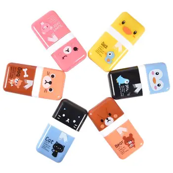 

6 PCS Pencil Erasers Animal Themed Cute And Fun Party Favor And School Supplies Pencil Eraser Shaving Roller Case For Kids #B
