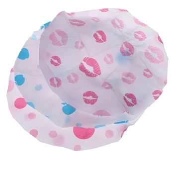 Online Elastische Wasserdichte Dusche Kappe Verdicken Bad Hut Bade Kappe Für Frauen Spa Baden Zubehör Haar Salon Bad Produkt