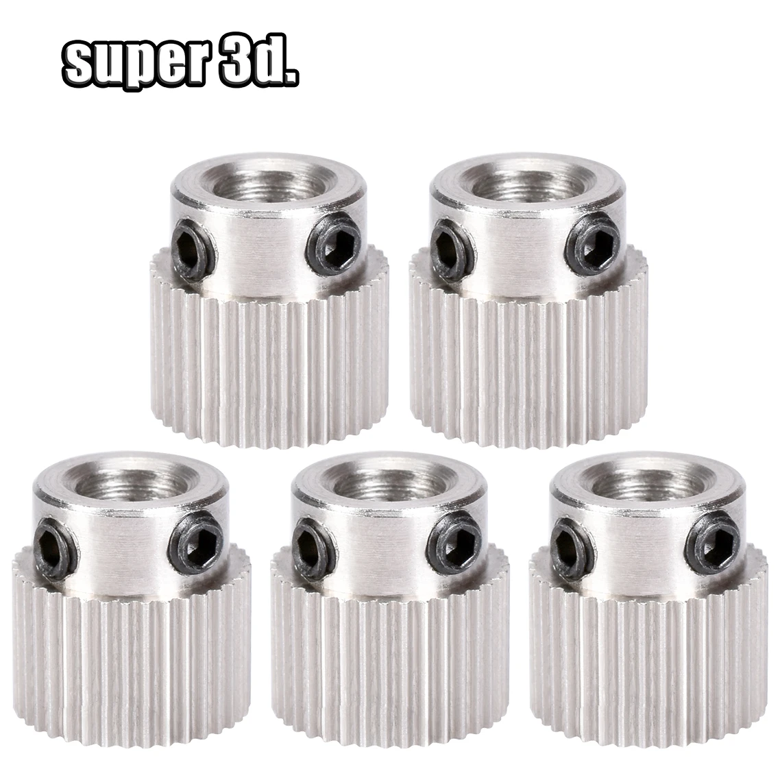 8mm Bore MK7 Stainless Steel Extrusion Gear 3D Printer 