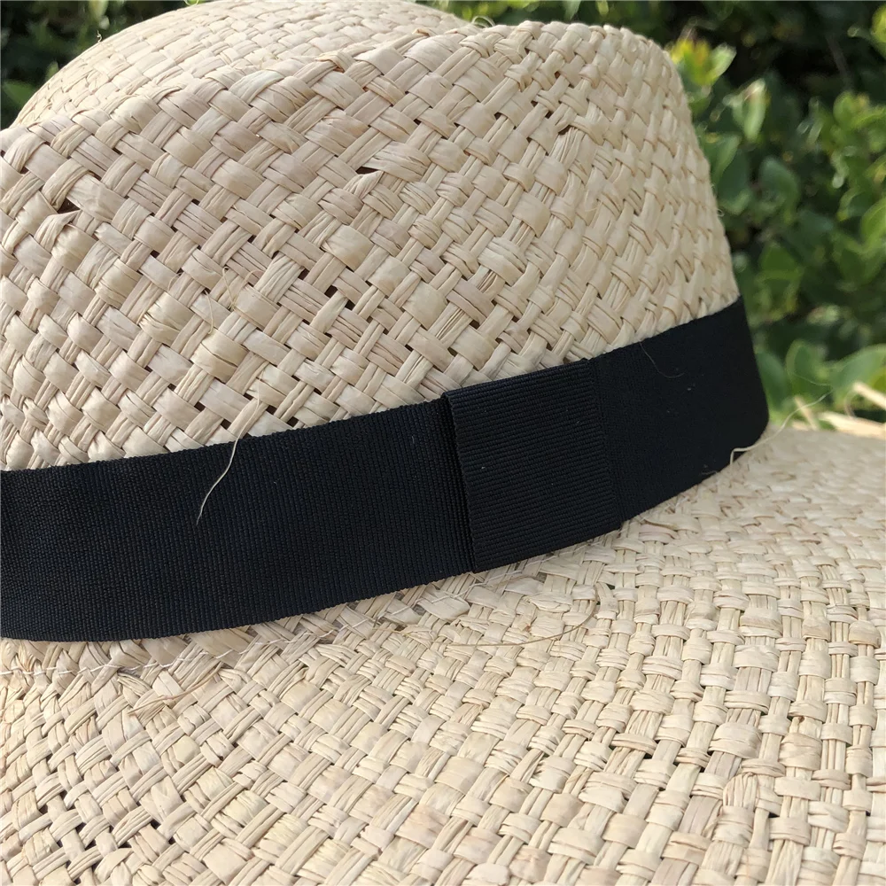Новинка, женская шапка оверсайз с большими полями, 20 см, рафия, шляпа от солнца с широкими полями, пляжные шляпы, женская мягкая соломенная шляпа,, Прямая поставка