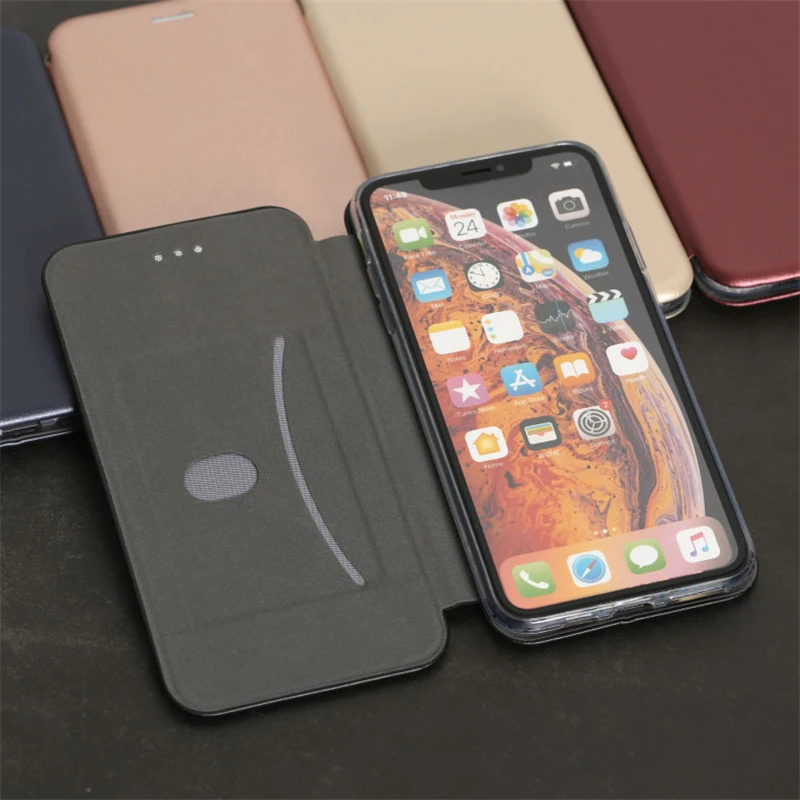 Для iPhone X чехол mofi для xr откидная крышка подставка для iPhone xs max Книга Стиль Чехол кошелек для 8 плюс 7 крышка Черный винный красный золотой
