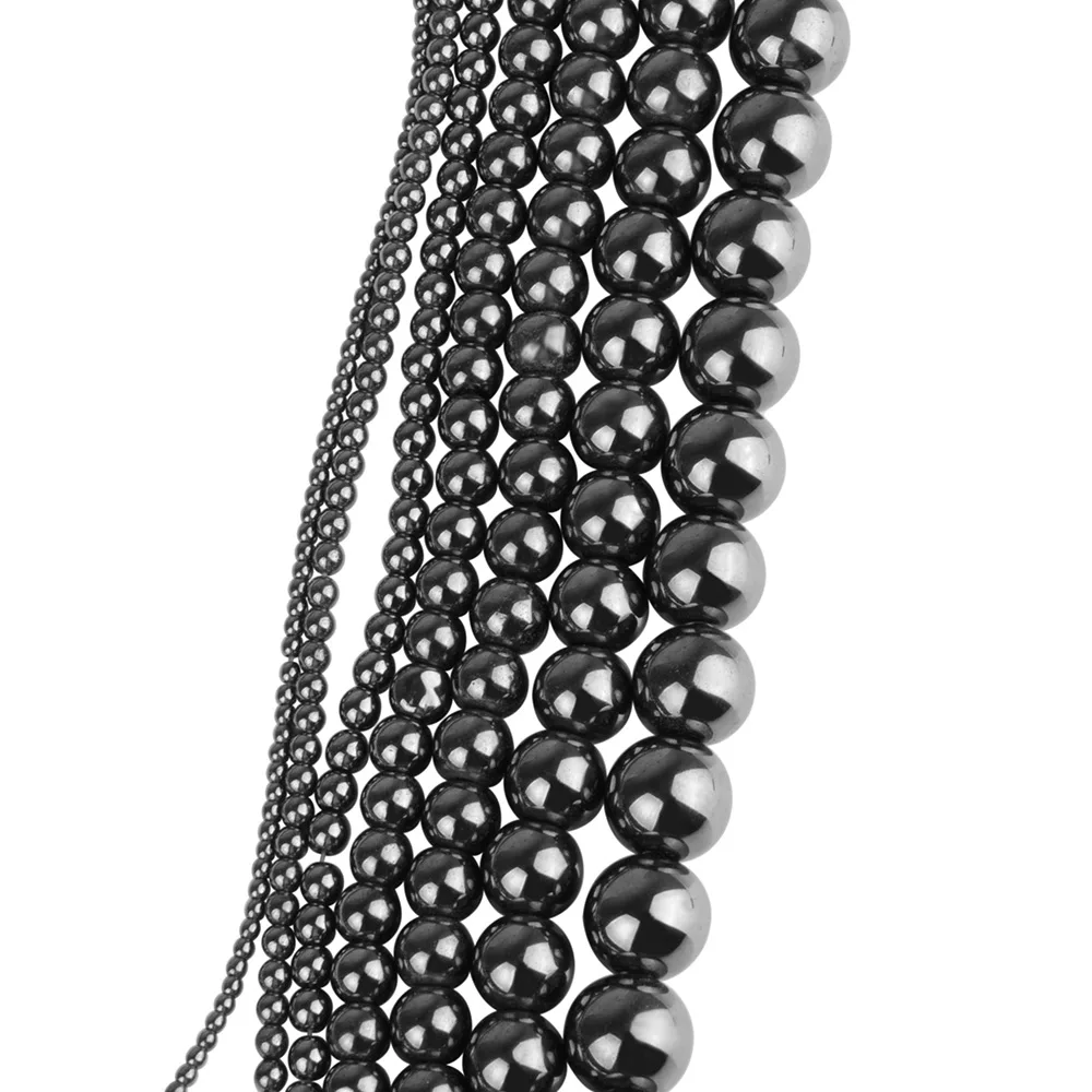 Natürliche Stein Bunte Hämatit Perlen Runde Lose 2 3 4 6 8 10 12MM 15.5 "Pro Strang Pick größe DIY Für Schmuck Machen Zubehör – Detail 9