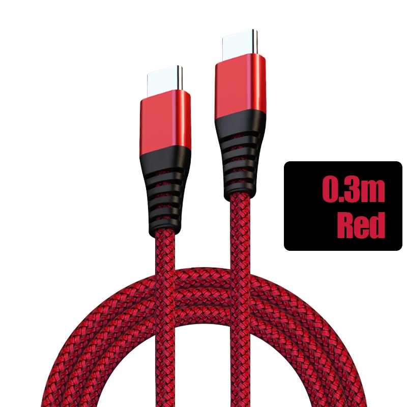 Кабель usb type-C-USB C для Xiaomi HuaWei P20 10 20 30 Pro Quick Charge 4,0 USBC PD быстрое зарядное устройство USB-C кабель type-C - Цвет: Red