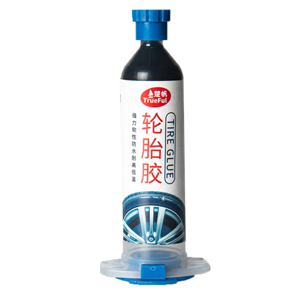 

Car Vehicle Tire Glue Waterproof 30mL Dent Rubber Handles Outer Tyre Black Paste