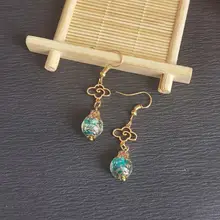  Vintage Chinese Style Hanfu Hair Stick Tassel Alloy Hairpin Drop Earrings Classic Elegant Hairpin Headdress 