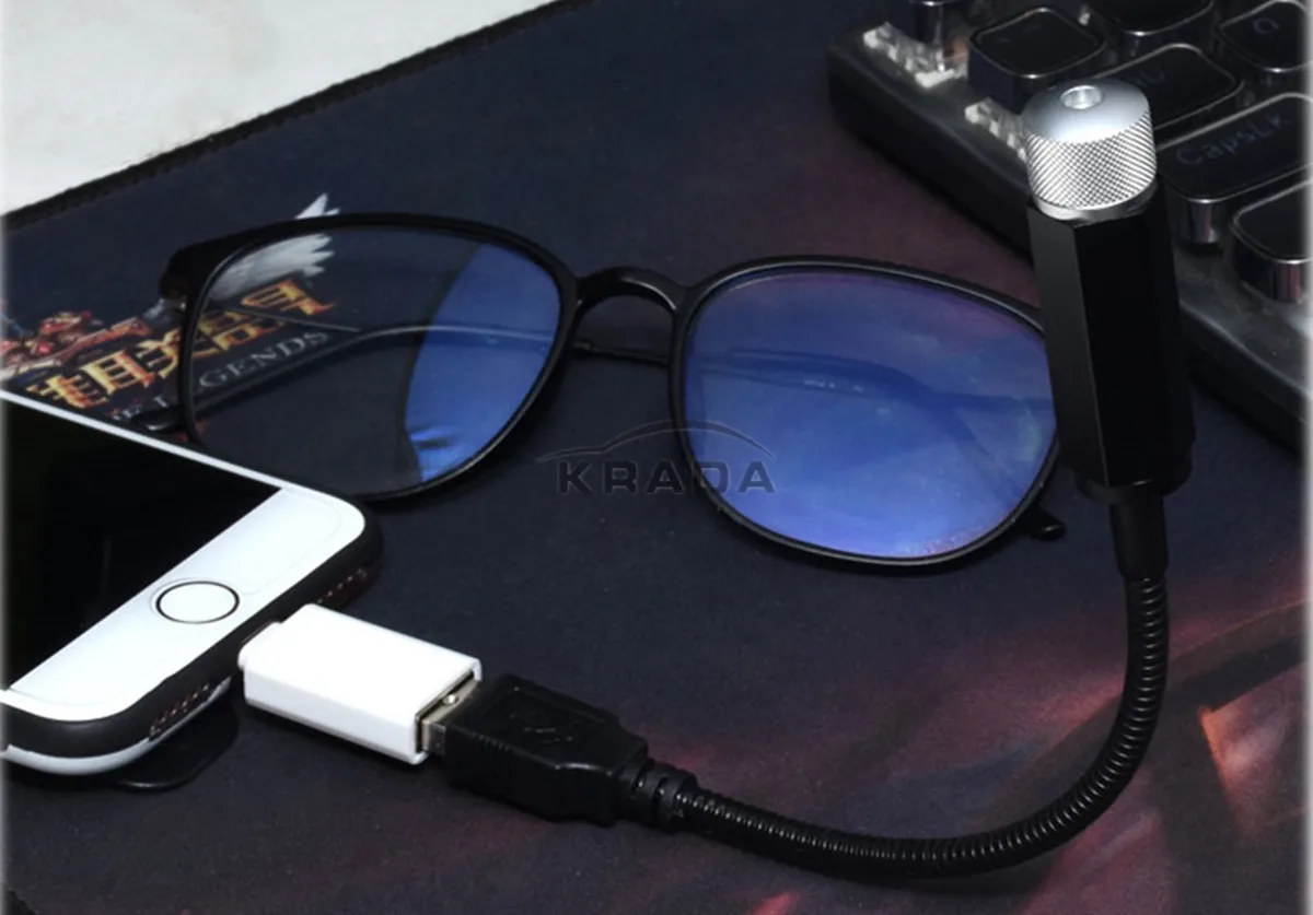 Универсальный USB светодиодный прожектор на крыше автомобиля, атмосферный светильник для Sagitar CC Golf Tiguan Toureg, декоративный светильник с несколькими эффектами