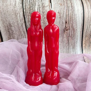 

A Pair Magic Ritual Candle Humanoid Men & Women Couple Candles Change Luck Love Wishes Magic Candle For Religious Prayer