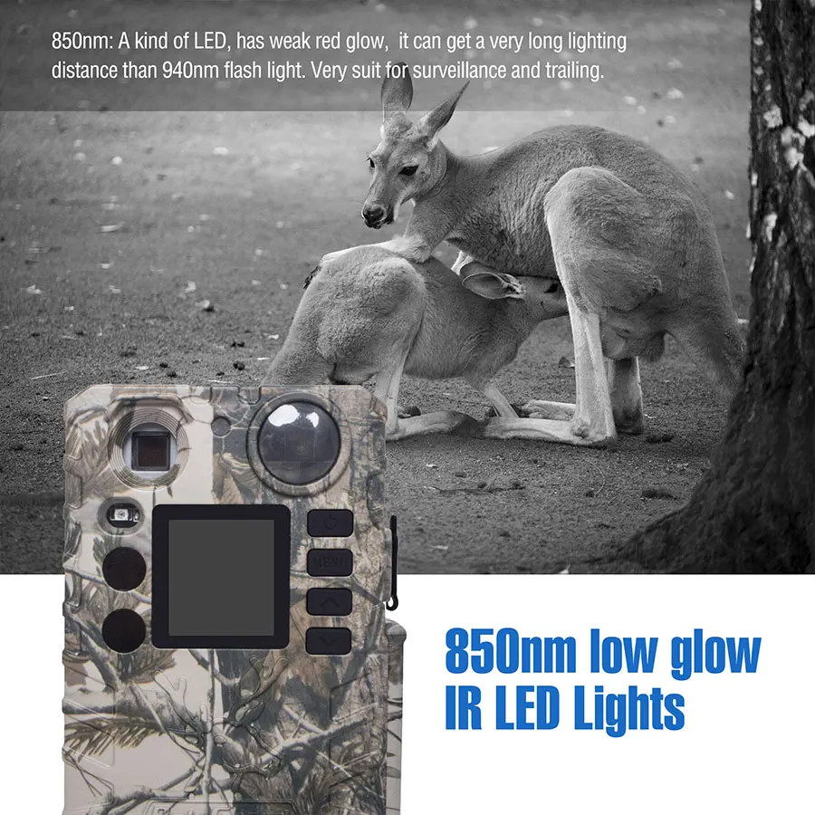 Маленькая охотничья камера using18650 батареи 18MP 850nm светодиодный низкий свет ночного видения Дешевые Дерево камера Поддержка Boly солнечная панель