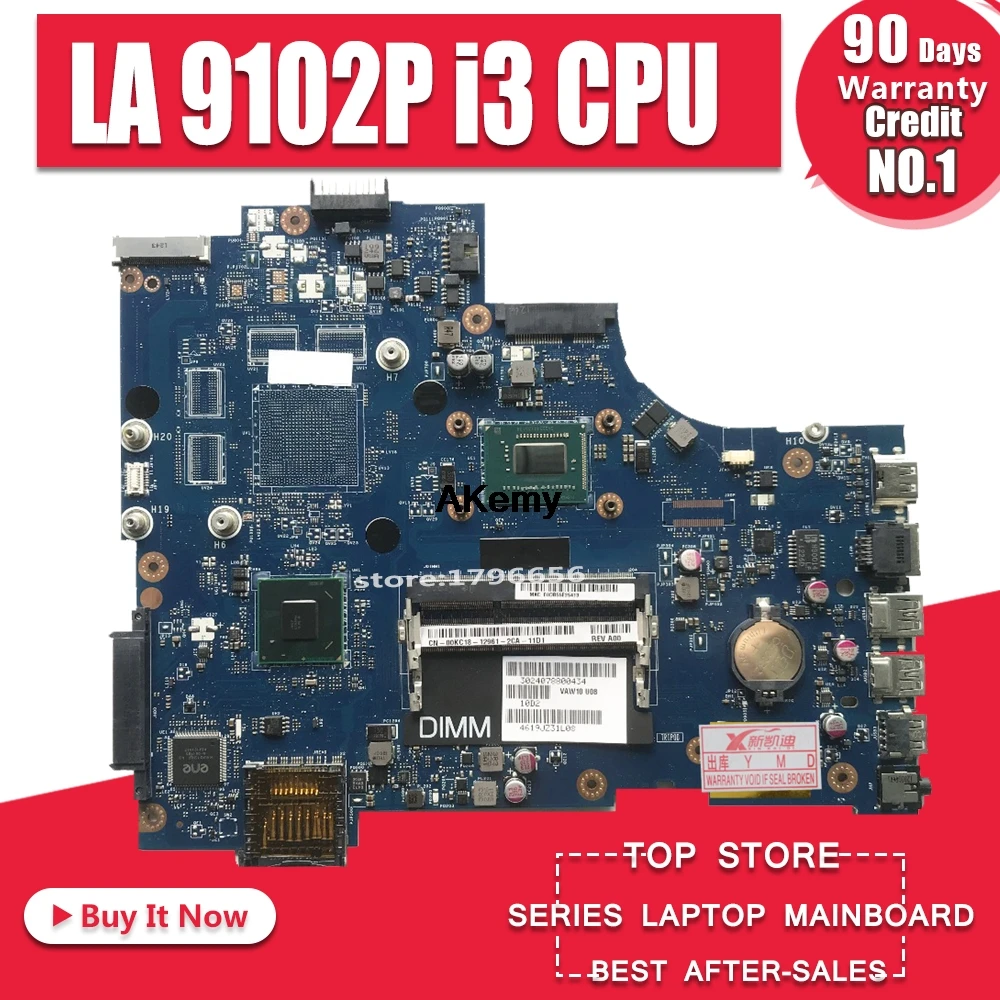 

VAW11 LA-9102P REV: 1.0 FOR Dell Inspiron 3721 5721 Laptop Motherboard CN-06006J I3 Original CPU Mainboard