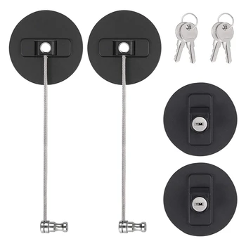 

2 Pcs Refrigerator Door Lock Freezer Window Safety Locks with Key Cable Restrictor Adhesive Freezer Door Latch