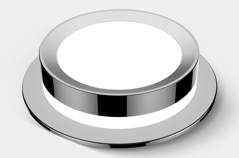 Chrome Round Recessed LED Ceiling Light 5