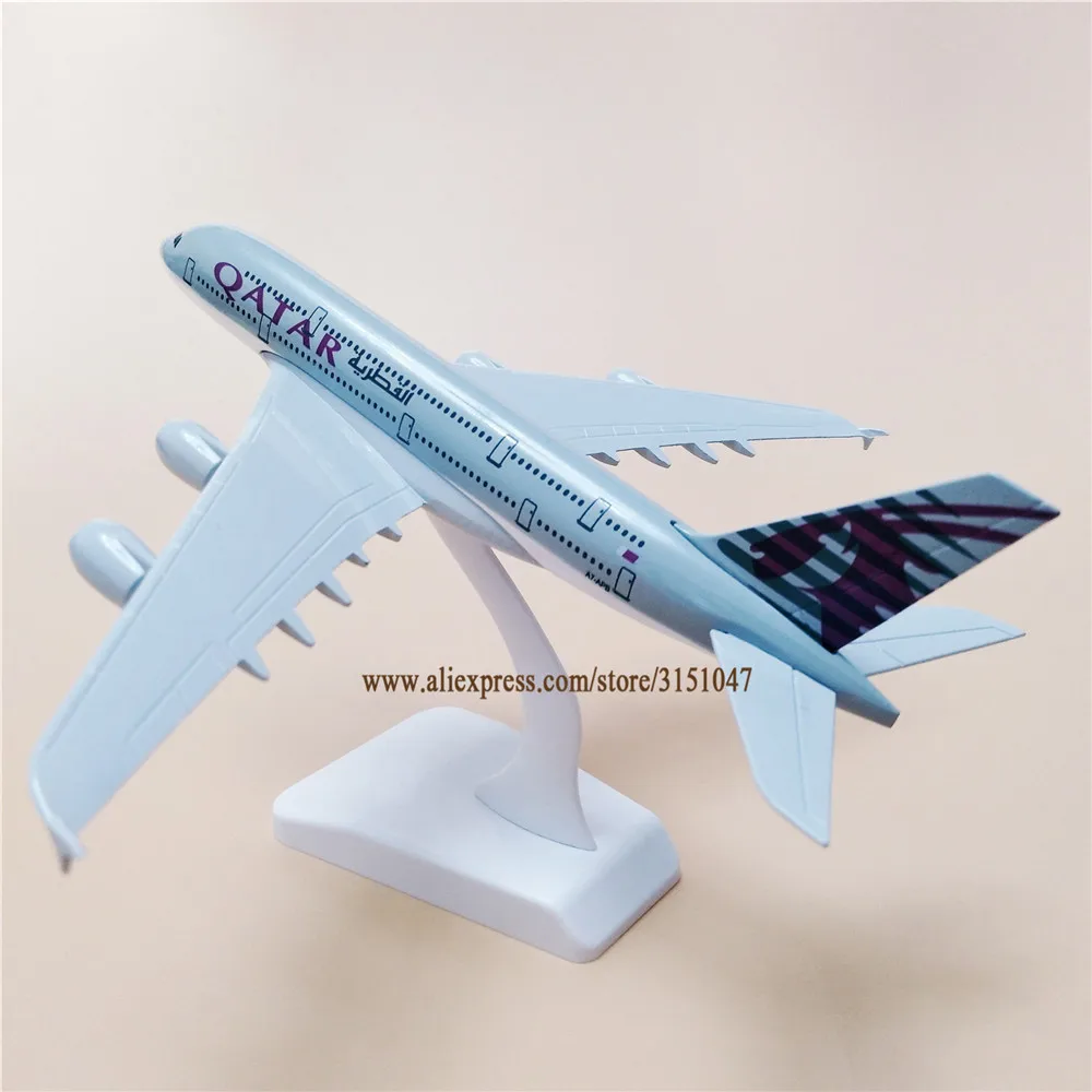 20cm Model Airplane Air QATAR A380 Airbus 380 Airways Airlines Metal Alloy Plane Diecast Aircraft | Игрушки и хобби