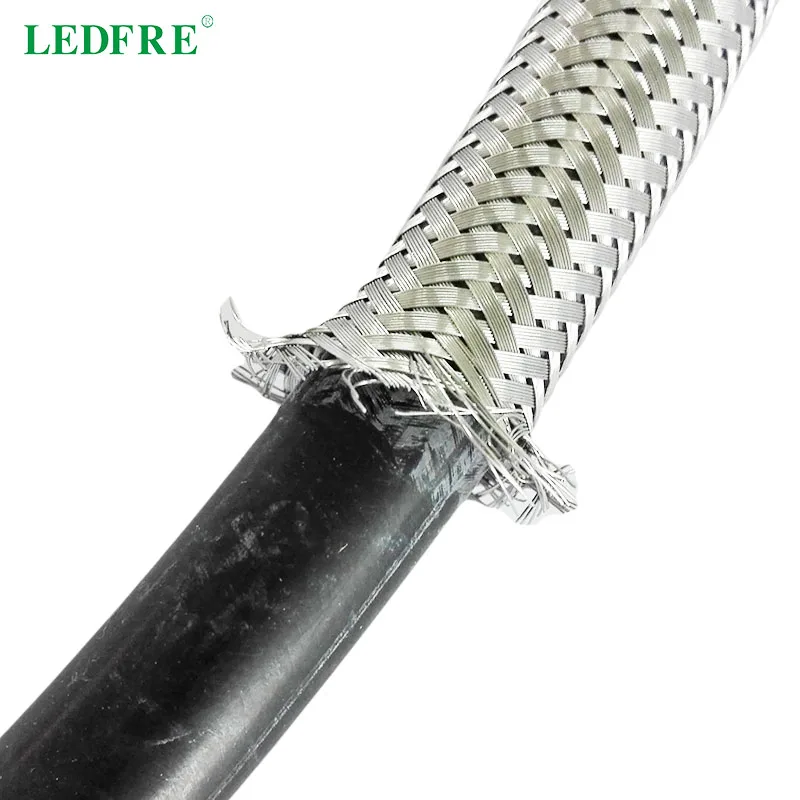 LEDFRE F1/2 * Ss Плетеный Epdm Нержавеющая сталь кран трубы Ванная комната Водостоки