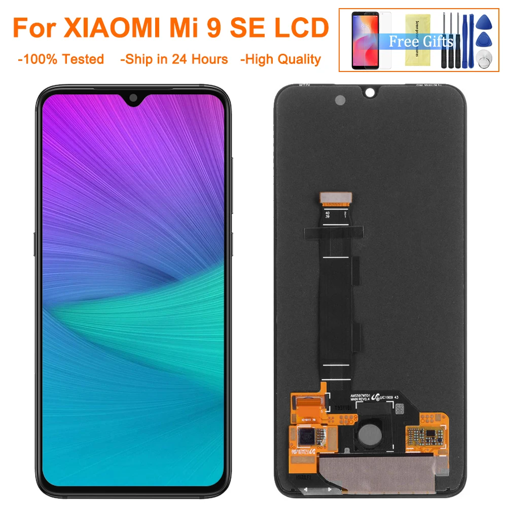 Супер AMOLED ЖК дисплей для Xiaomi Mi 9 SE сенсорный экран дигитайзер сборка Замена