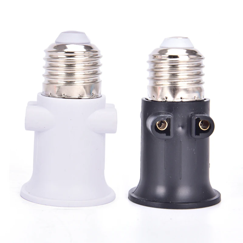 1pcs PBT Fireproof E27 Bulb Adapter Lamp Holder Base Socket Conversion with EU Plug 10pcs fireproof ceramic mr16 light bulb socket with wrapped lead wires