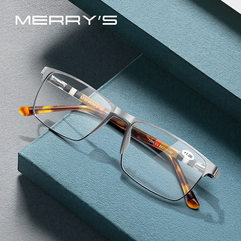 MERRYS DESIGN Очки для чтения из титанового сплава мужчин и женщин очки с блокировкой