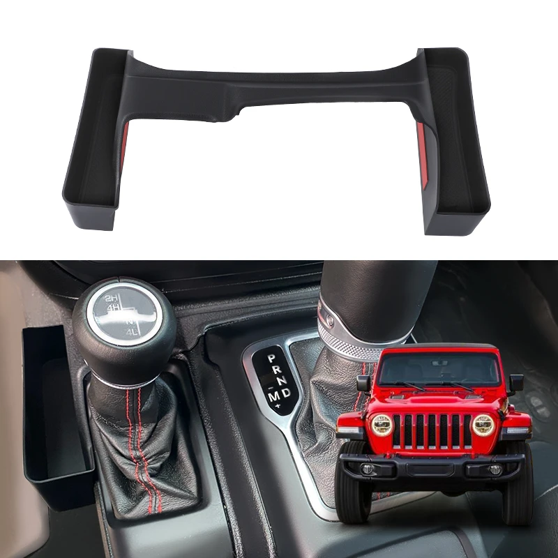 Organizzatore del vassoio del cambio della scatola di immagazzinaggio dell'automobile per Jeep Wrangler Rubicon JL Gladiator JT 2018 2019 2020 2021 4 porte stivaggio riordino