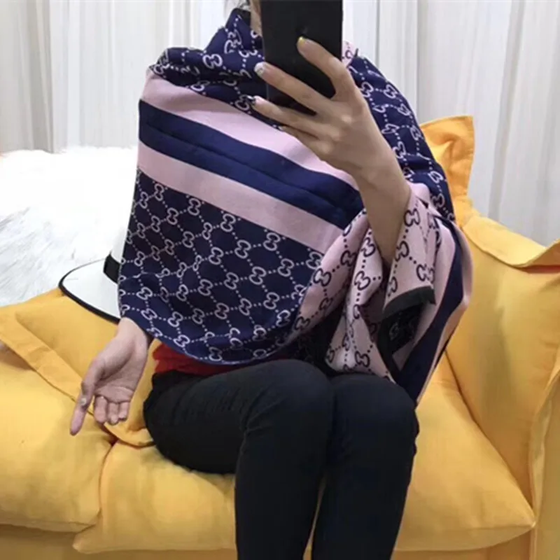 

2019 new double-sided women's scarf,Cashmere-like Scarf for Women in Winter Dual-purpose Air-conditioning Room Shawl in Winter