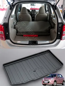 

Puou Non-Slip Waterproof For Nissan March 2009-18 Mat Rear Trunk Liner Cargo Floor Tray Carpet Guard Protector Car Accessorie