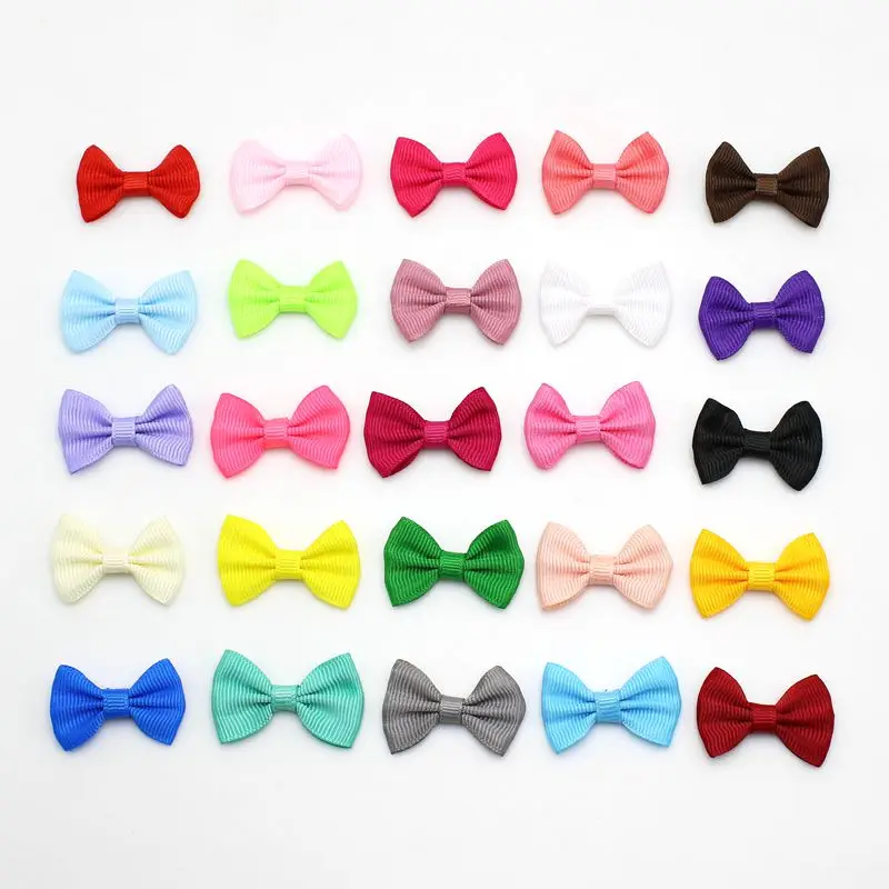 Ribbon Decoration Ribbon Supplies 50pcs/lot Ribbon Bow Tie Baby Girl Ribbon Bow Pet Bowknot Craft DIY Wedding Decor Hair Accessories 35mm*25mm