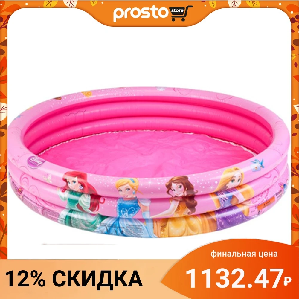Бассейн надувной детский BESTWAY Disney Princess с бортиком 3 кольца 122x25 см | Спорт и