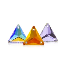 

Colorful Gradient Ramp Crystal Glass Rhinestones Silver Plating Sew On Rhinestones For DIY Clothing Crafts Jewelry Accessories