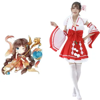 

Game Arena Of Valor 5v5 Arena Da Qiao Women Hair accessories cosplay costumes dress Christmas Halloween Party Costumes for Women