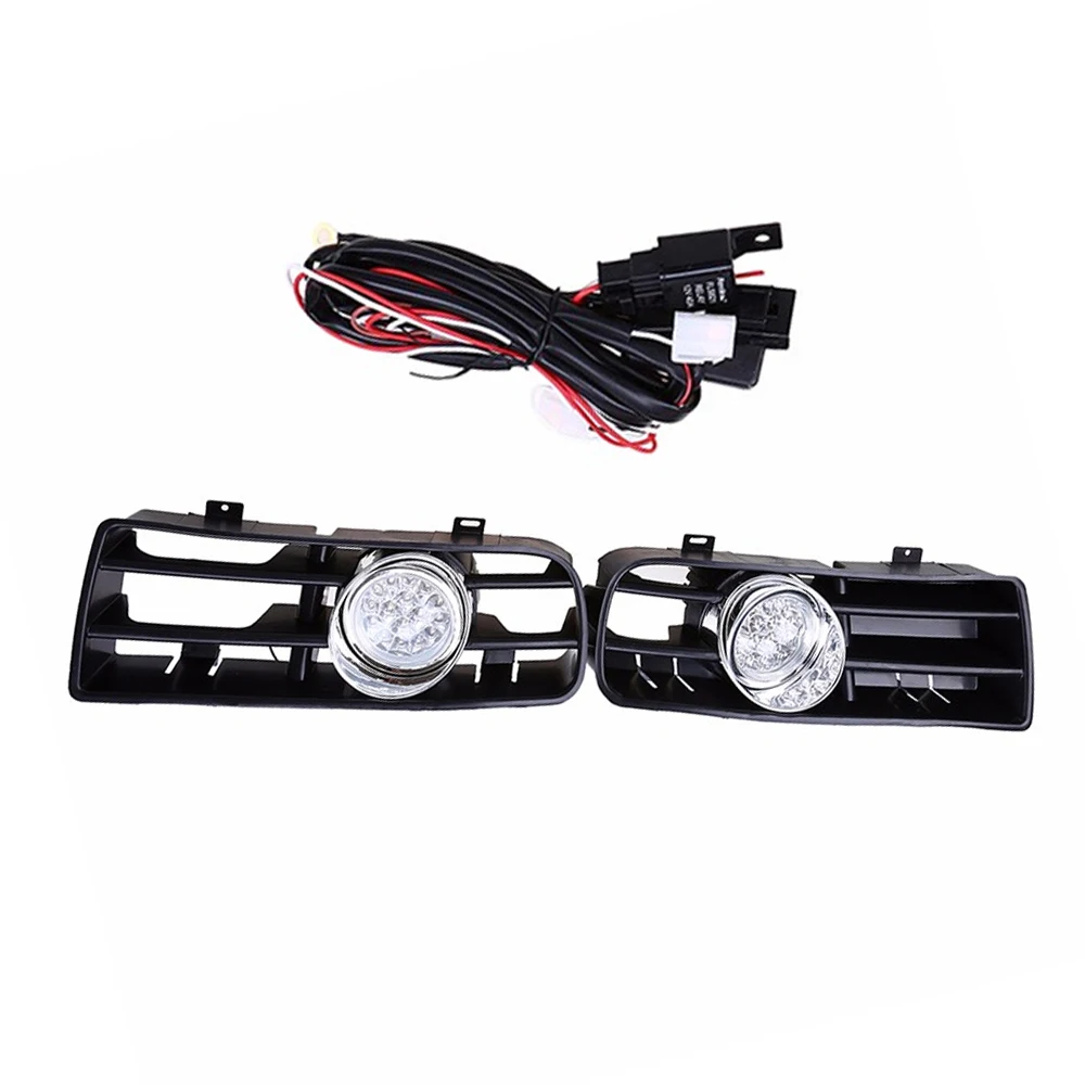 Front Bumper Grille Fog Light White LED Lamp 1 Pair For Golf Mk4 1999-2004 to get styles and features