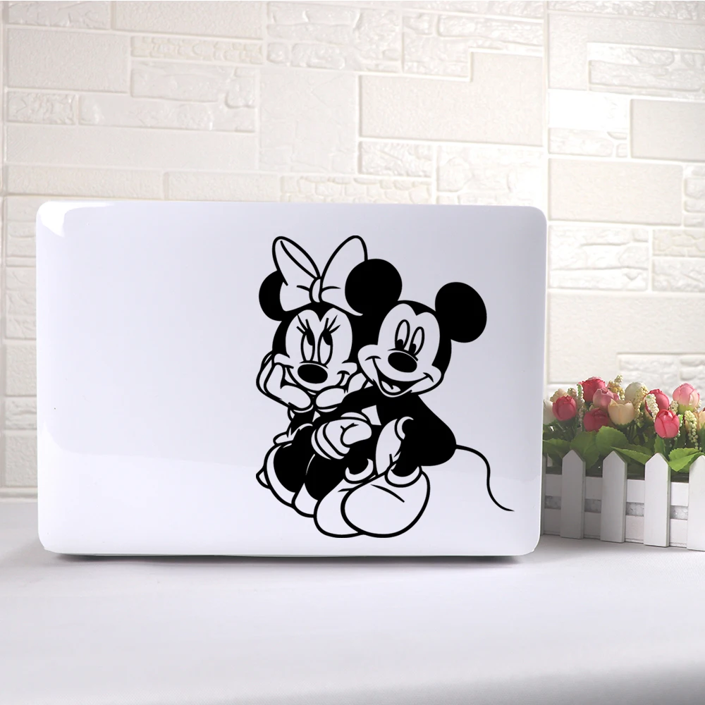

Cute Mickey And Minnie Laptop Case Cover Skin Sticker Removable Stickers laptop Protective Full Cover Skin decoration