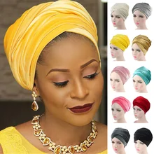 Новые модные женские мусульманские хиджабы шляпа длинный хвост банданы Шапка-тюрбан женская шляпа женские аксессуары для волос gorros Mujer