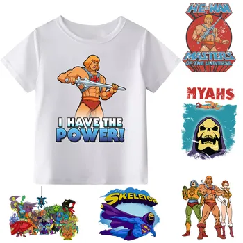 

2019 Children Masters of The Universe He-Man Cartoon Print T-shirt Boys Girls Funny Comic Short Sleeve T Shirt Kids Clothes