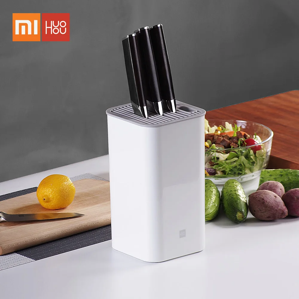 Xiaomi Mijia Huohou кухонный нож стойка для накладных ногтей держатель многофункциональный инструмент держатель нож блок кухонные Топы трубчатая полка хромированная