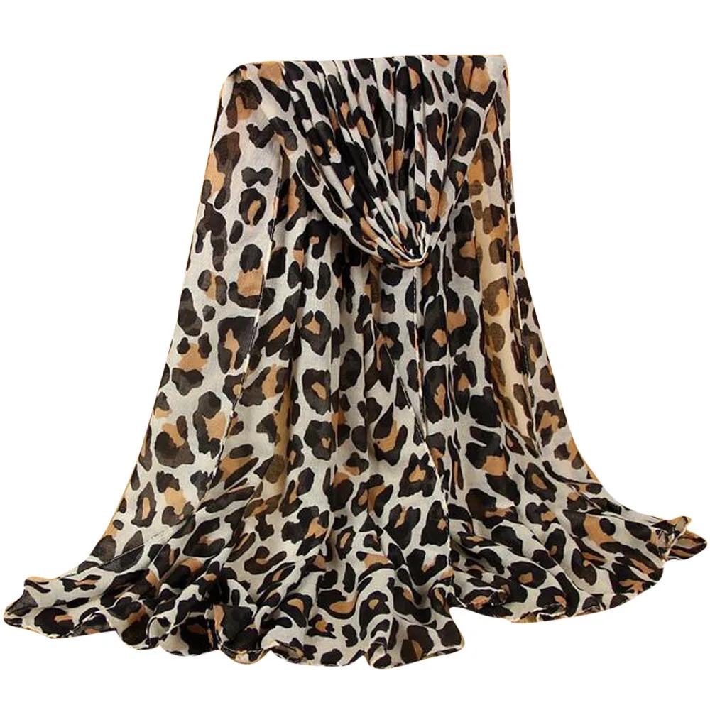 Осенне-зимний женский Классический Леопардовый шарф из хлопка и льна Модный Дикий солнцезащитный пляжный шарф Дешевле#1005