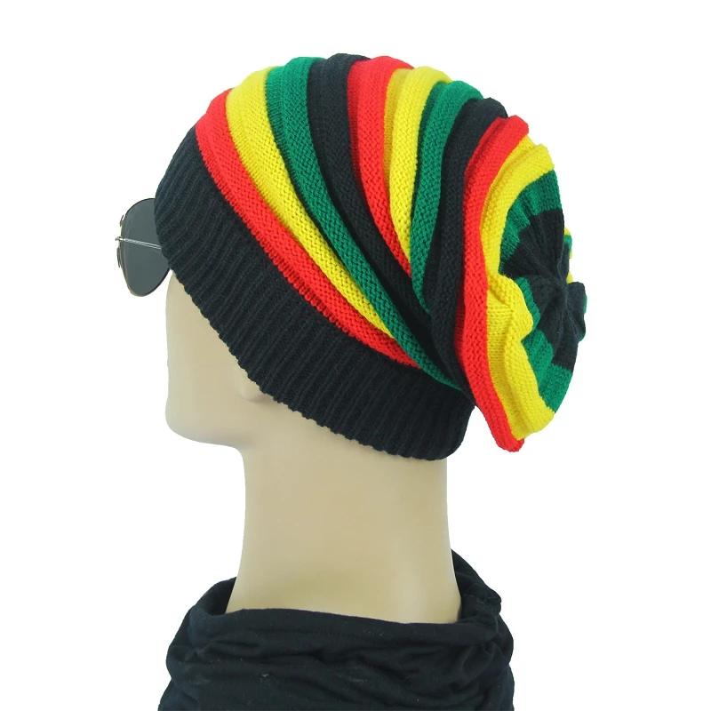 Jamaica regae Gorro Rasta Стильная кепка pello хип-хоп мужские зимние шапки женские красные желтые зеленые черные осенние модные женские вязаные кепки