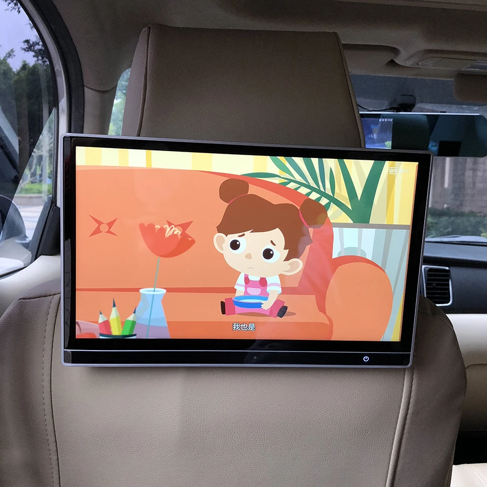  Android 8.1 System Vehicle Headrest Monitor Car Seat 4K Video Player For Ford 12.5 inch Touch Scree