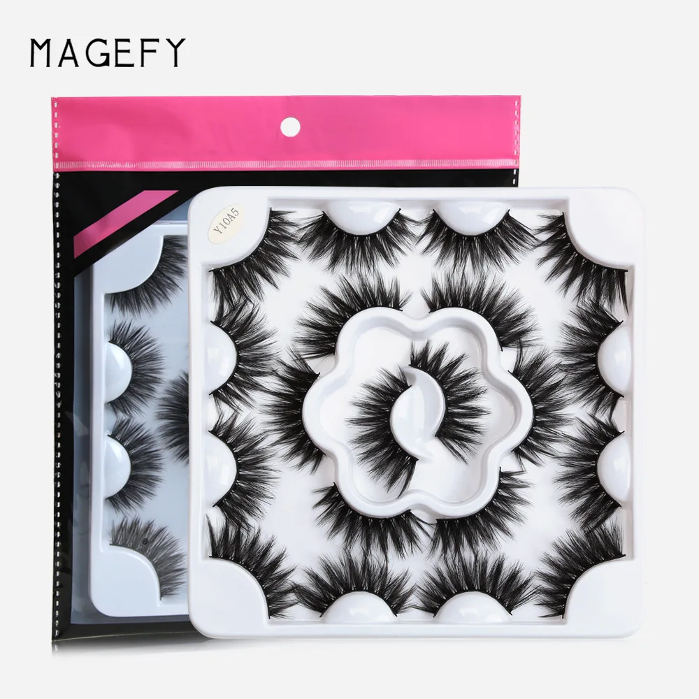 

5D False Eyelashes Natural Soft Curling Fake Eyelashes Wholesale Manufacturers Direct Selling