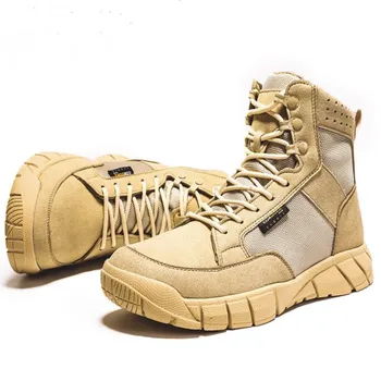 

Brand Desert Tactical Military Boots Mens Special Force Work Uniform Safety Shoes Army Boot Zapatos Ankle Combat Boots