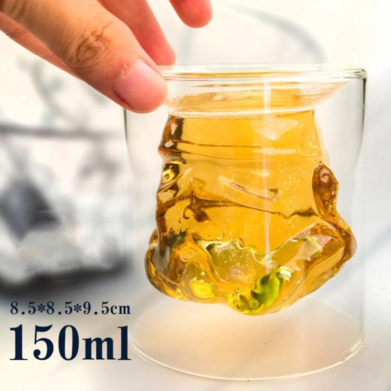 Белая стеклянная кружка Железный человек с двойными стенками 3d чашка для воды