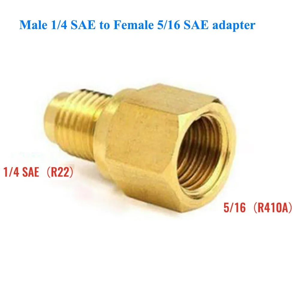 R134A Refrigerant Tank/Vacuum Pump Adapter to R12 Fitting Adapter 1/2