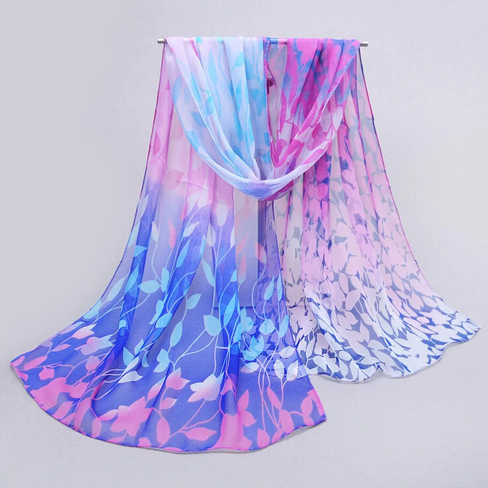 Женский дизайнерский Шелковый мягкий шаль из шелка и шифона обертывание s шарф шарфы модный градиентный цветной шифоновый шарф#925