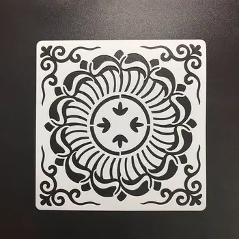 

12/24pcs Mandala Stencils DIY Drawing Template Wall Painting for Tile Rock Decor 090F