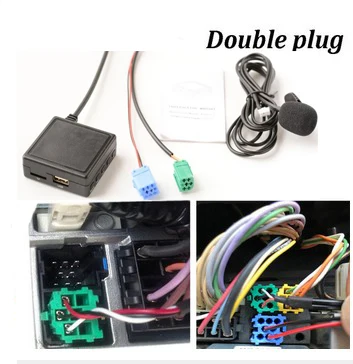 USB флеш-накопитель TF 3 5 AUX в микрофон громкой связи Bluetooth для мини Вход ISO 6Pin Renault
